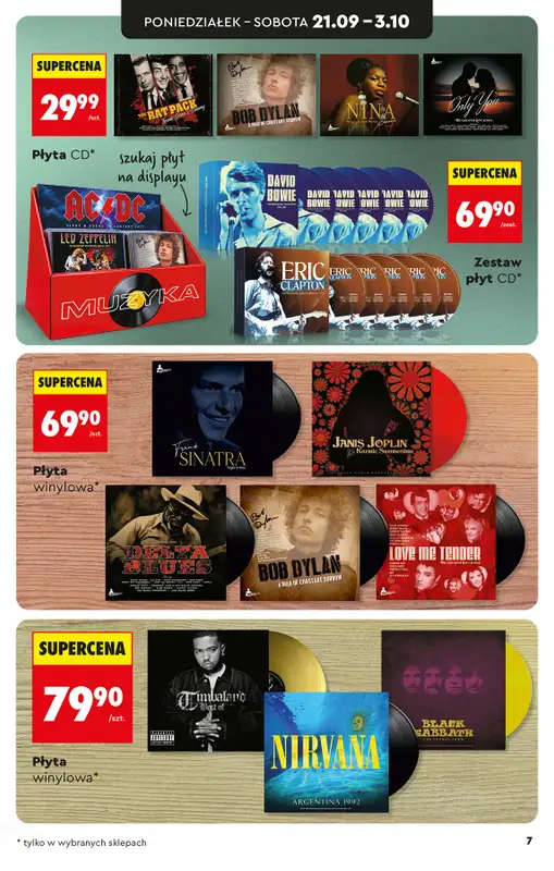 biedronka płyty CD i winyle